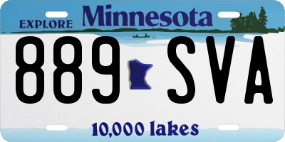 MN license plate 889SVA