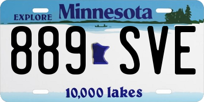 MN license plate 889SVE