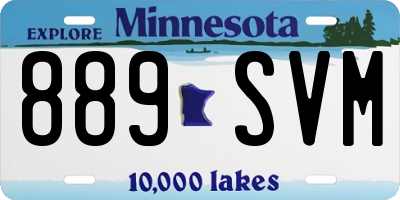 MN license plate 889SVM