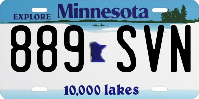 MN license plate 889SVN