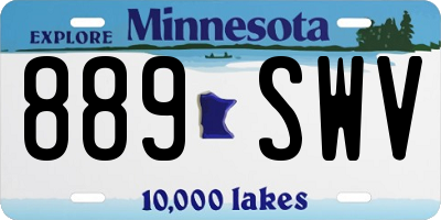MN license plate 889SWV