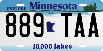 MN license plate 889TAA