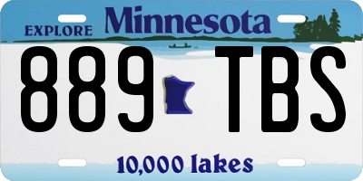 MN license plate 889TBS