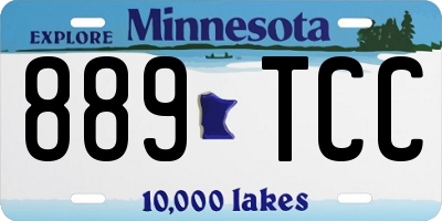 MN license plate 889TCC