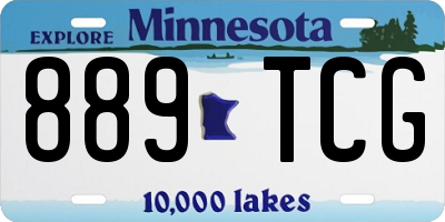 MN license plate 889TCG