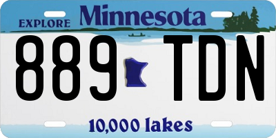 MN license plate 889TDN