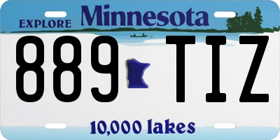 MN license plate 889TIZ