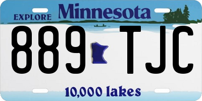 MN license plate 889TJC