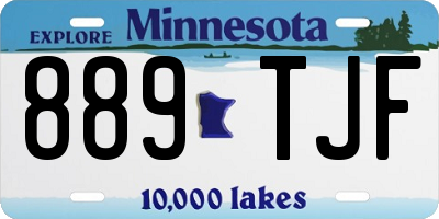 MN license plate 889TJF