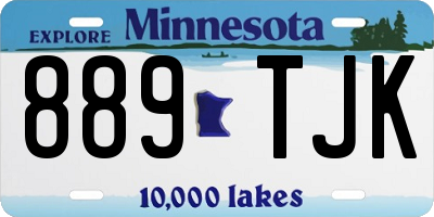 MN license plate 889TJK