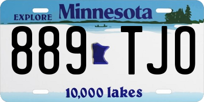 MN license plate 889TJO