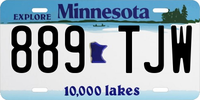 MN license plate 889TJW