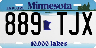 MN license plate 889TJX