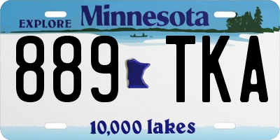 MN license plate 889TKA