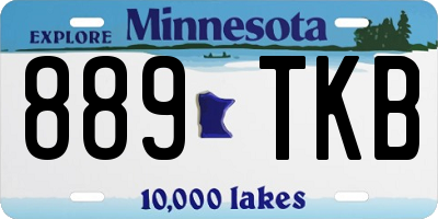 MN license plate 889TKB