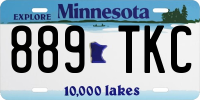 MN license plate 889TKC