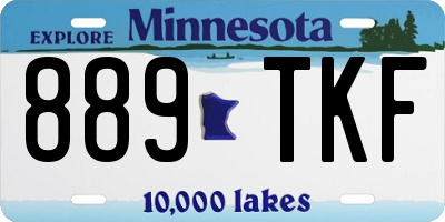 MN license plate 889TKF