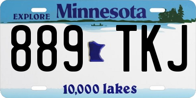 MN license plate 889TKJ