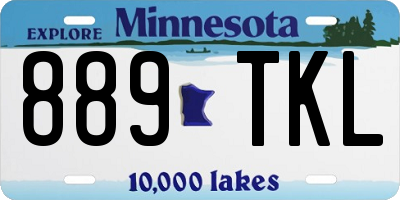 MN license plate 889TKL
