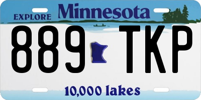 MN license plate 889TKP