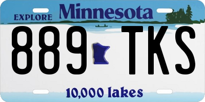 MN license plate 889TKS