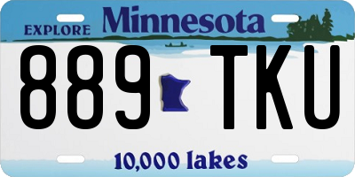 MN license plate 889TKU