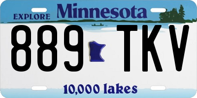 MN license plate 889TKV
