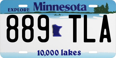 MN license plate 889TLA