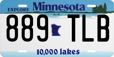 MN license plate 889TLB
