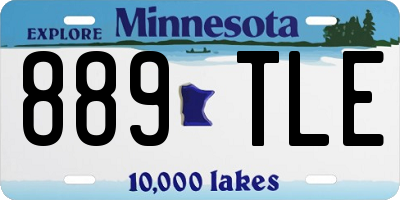MN license plate 889TLE