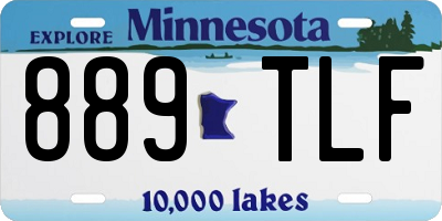 MN license plate 889TLF