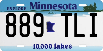MN license plate 889TLI