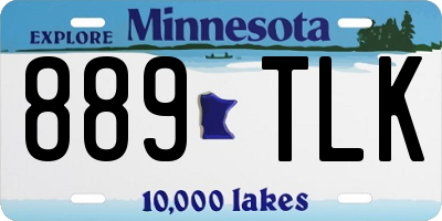 MN license plate 889TLK