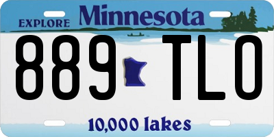 MN license plate 889TLO
