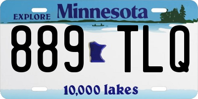 MN license plate 889TLQ