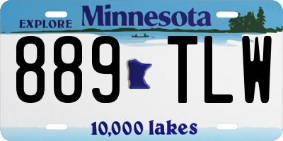 MN license plate 889TLW