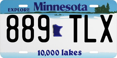 MN license plate 889TLX