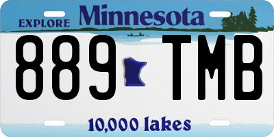 MN license plate 889TMB