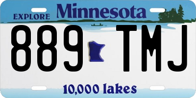 MN license plate 889TMJ