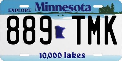 MN license plate 889TMK