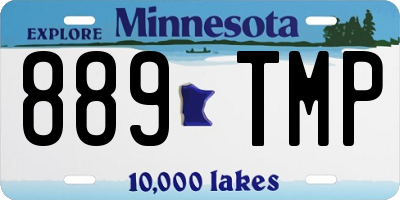 MN license plate 889TMP