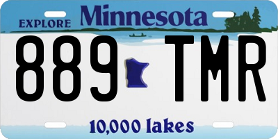 MN license plate 889TMR