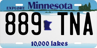 MN license plate 889TNA