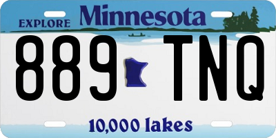 MN license plate 889TNQ