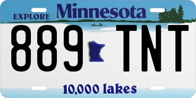MN license plate 889TNT