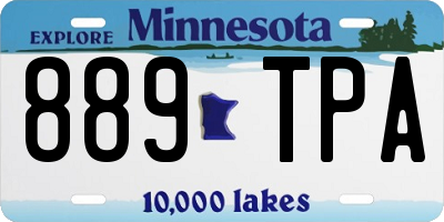 MN license plate 889TPA