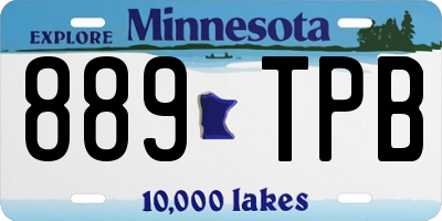 MN license plate 889TPB