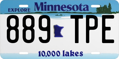 MN license plate 889TPE