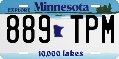 MN license plate 889TPM