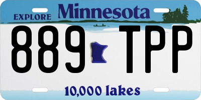 MN license plate 889TPP